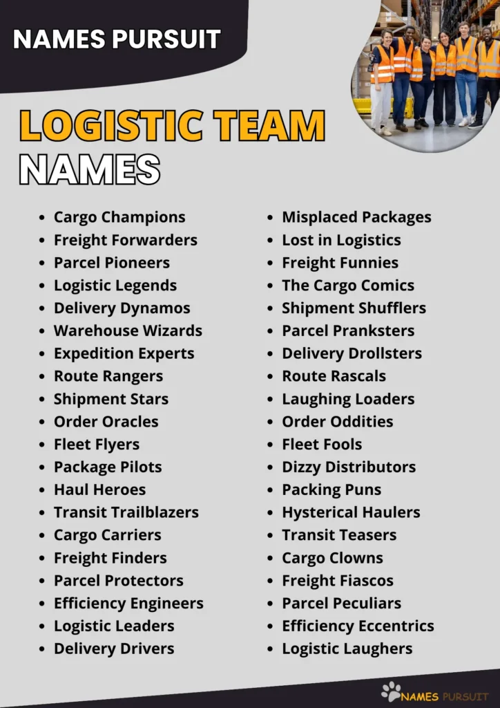 Cool Logistic Team Names Ideas
