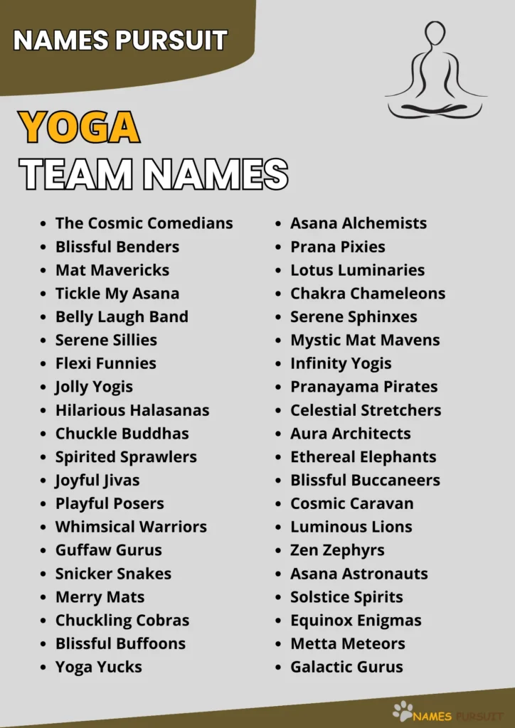 Yoga Team Name Ideas